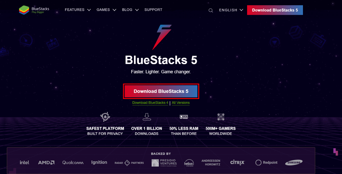 Google Play Store For PC – Download For Windows 11/10/8/7 and macOS 1 BlueStacks Download page