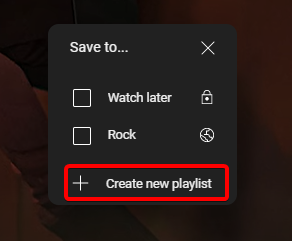 Create a playlist on YouTube with someone else videos on a PC
