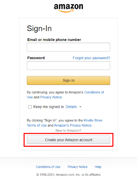 How to read Kindle Books with Kindle Cloud Reader 5 Create your Amazon account from sign in page