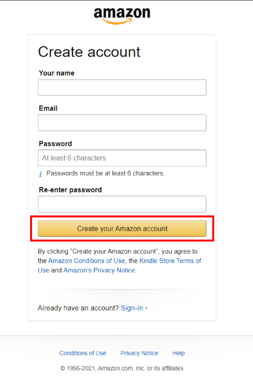 How to read Kindle Books with Kindle Cloud Reader 6 Create your Amazon account