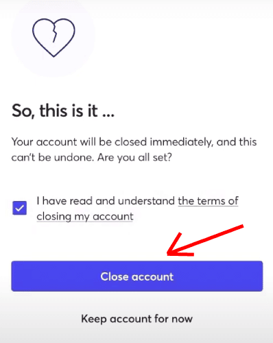 Delete Mercari Account by App