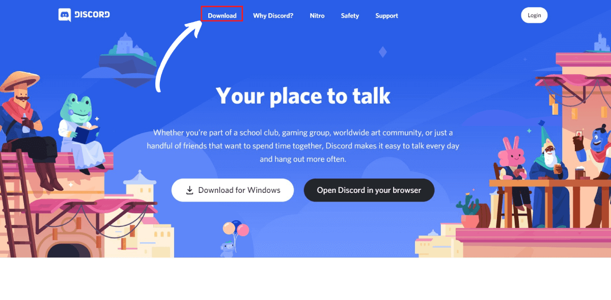 How to Download Discord For PC Windows and macOS 1 Discord Home page
