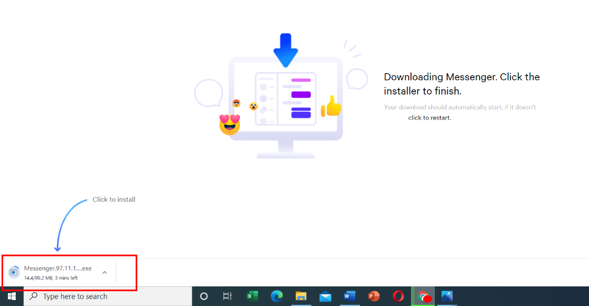 How to Download and Install Facebook Messenger For PC Windows 2 Facebook Messenger installation file download for pc