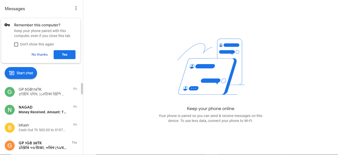 How to use Google Messages for Web on PC 6 Get Started Using Google Messages on PC 1