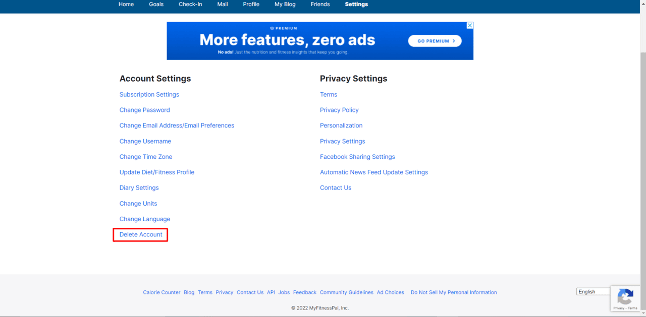 How to Delete MyFitnessPal Account | Best Guide 3 How To Delete MyFitnessPal Account Through Website 2