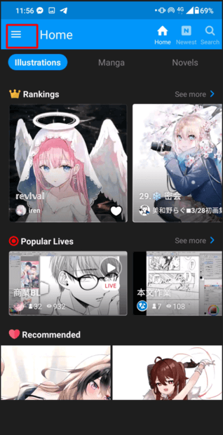 How to Cancel or Delete Pixiv Account 3 How To Delete Pixiv Account Through The Android app 1
