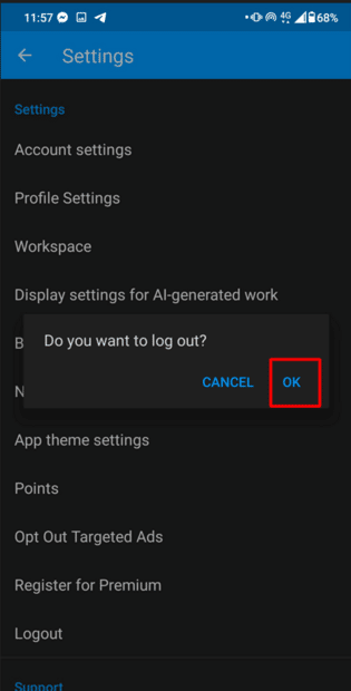 How to Cancel or Delete Pixiv Account 6 How To Delete Pixiv Account Through The Android app 4