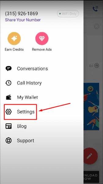How To Delete TextNow Account Through The Android app 3