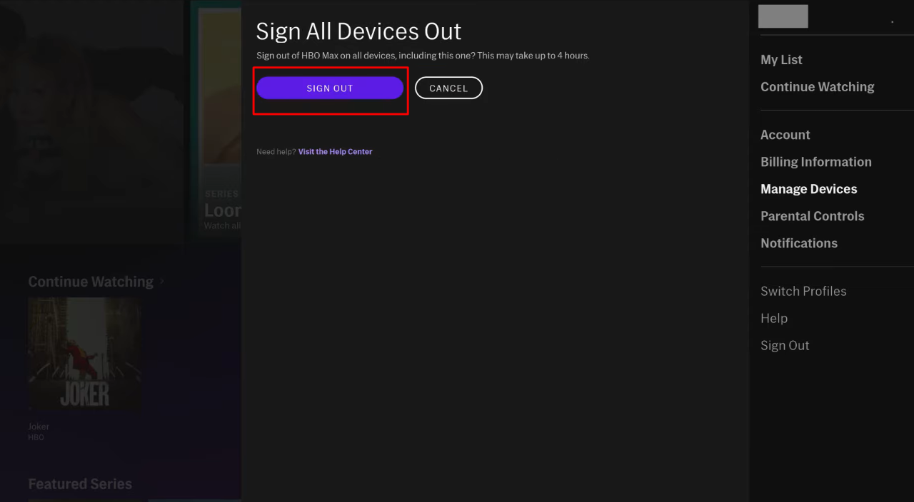 How to Delete HBO Max Account? - Absolute Guide 9 How To Sign Out From All Devices