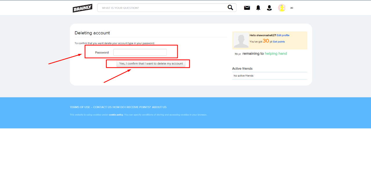 How to Permanently Close or Delete Brainly Account 6 How to Delete Brainly Account via the Website