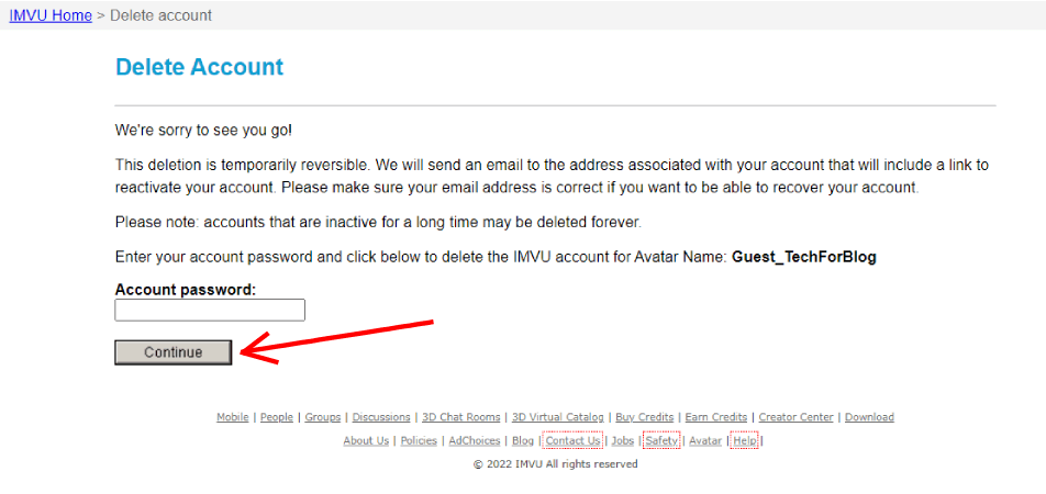 How to Delete IMVU Account