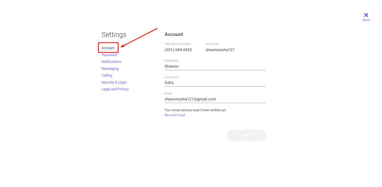 How to Delete TextNow Account on The Web Browser 3
