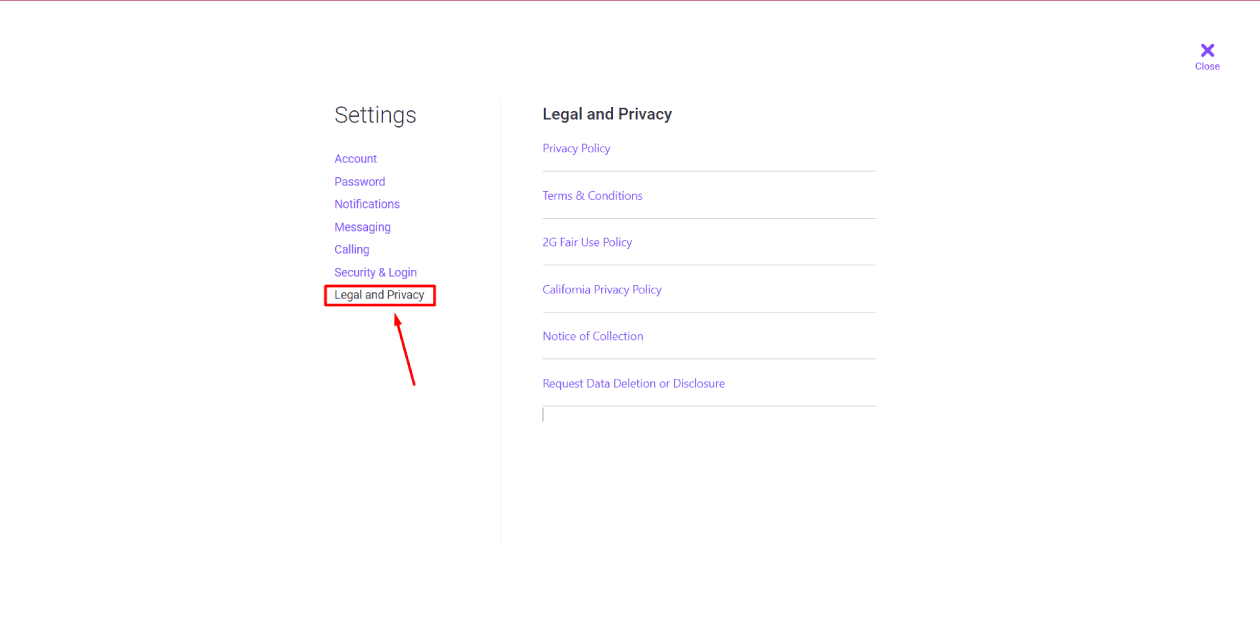 How to Delete TextNow Account on The Web Browser 5