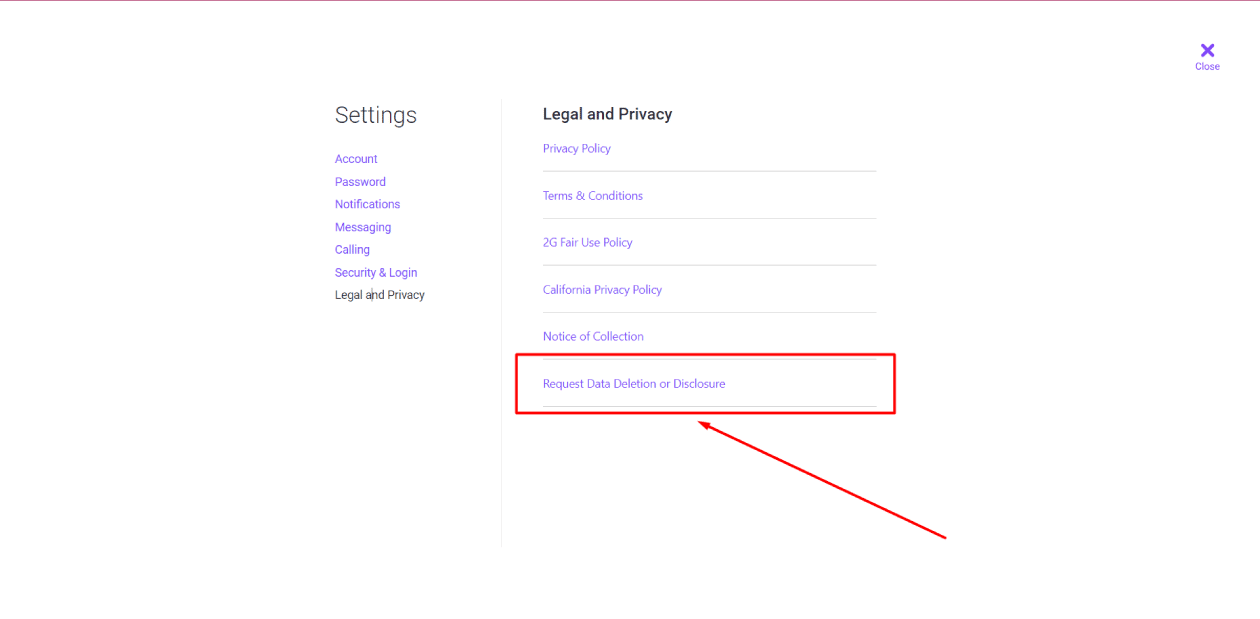 How to Delete TextNow Account on The Web Browser 6