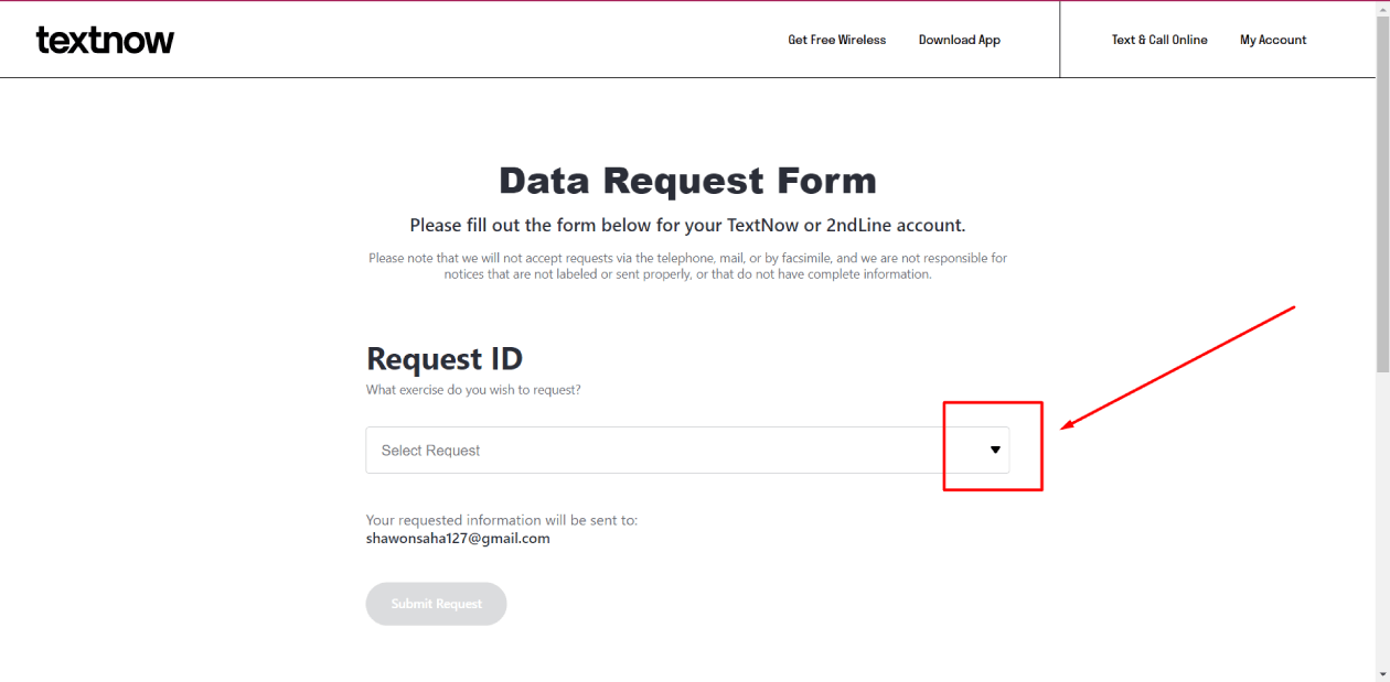 How to Delete TextNow Account on The Web Browser 7