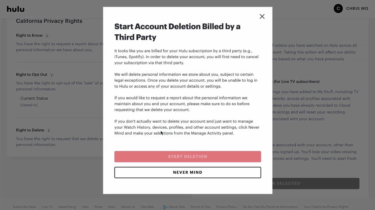 How to Delete Hulu Account Best Guide 4 How to Delete your Hulu Account on the web