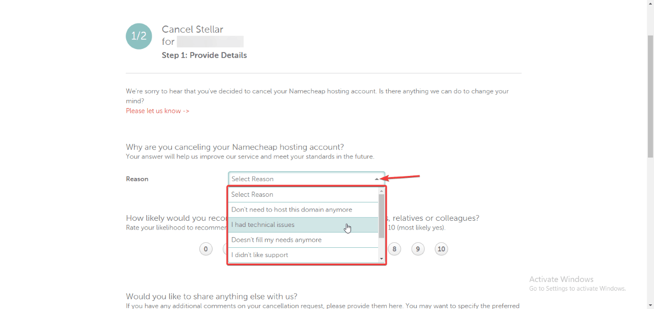 How to Delete NameCheap account Completely 9 How to cancel the hosting service