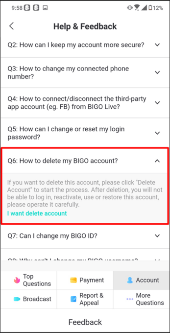 How to Delete BIGO Account? Exclusive Guide 5 How to delete Bigo account via the app