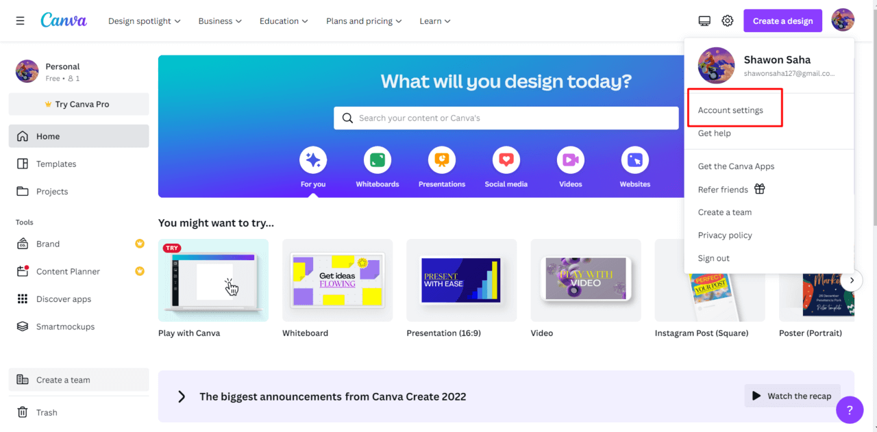 How to Delete Canva Account Successfully 2 How to delete Canva account via the website