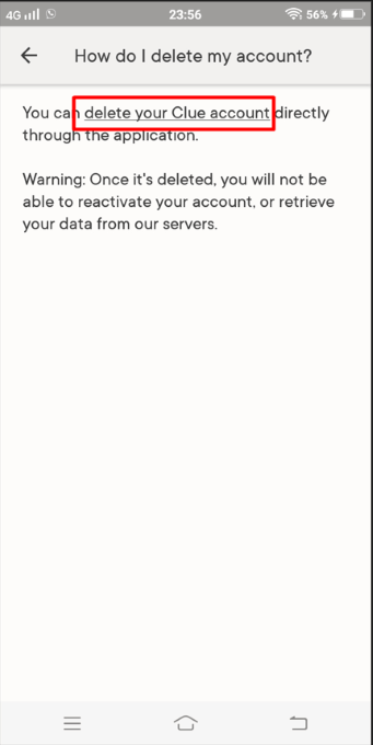 How to Completely Delete Clue Account 5 How to delete Clue account via the app
