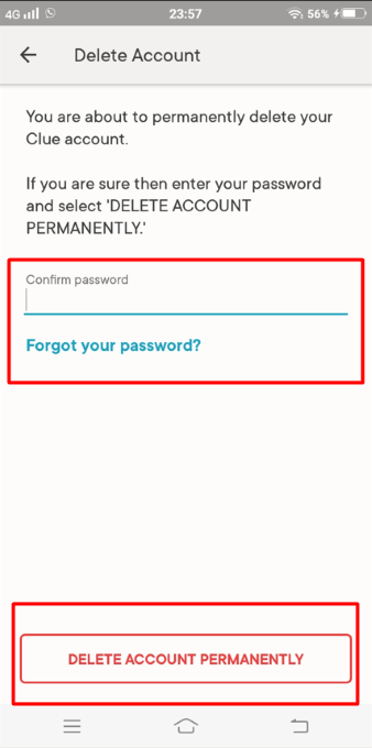 How to Completely Delete Clue Account 7 How to delete Clue account via the app