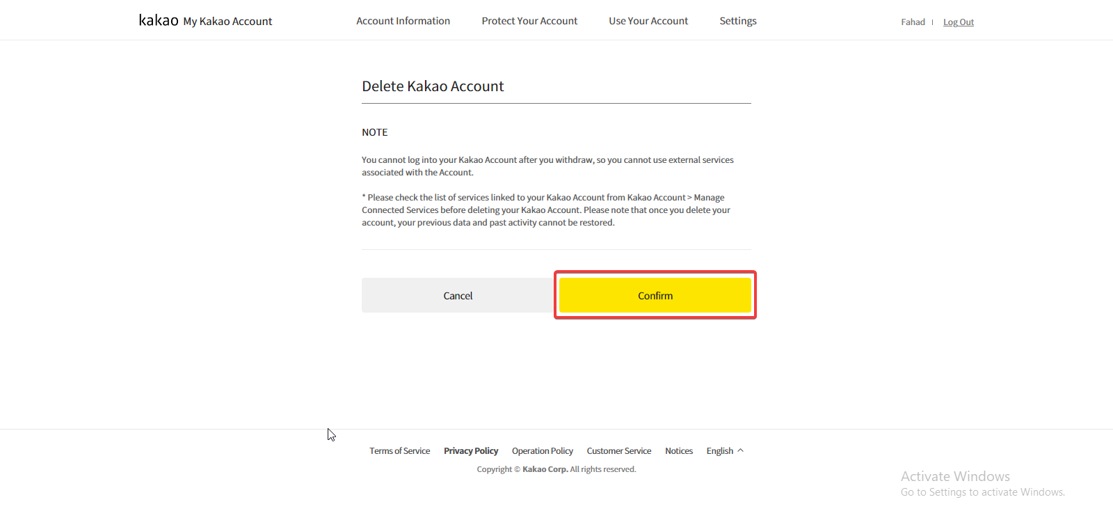 How to Completely Delete Kakao Account 4 How to delete Kakao Account via website