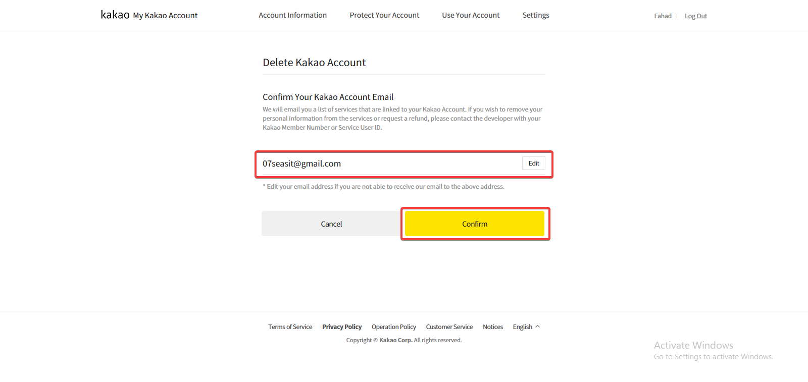 How to Completely Delete Kakao Account 7 How to delete Kakao Account via website