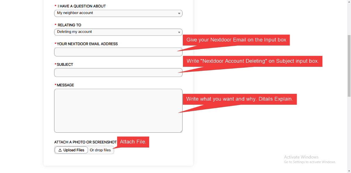 how to delete Nextdoor account