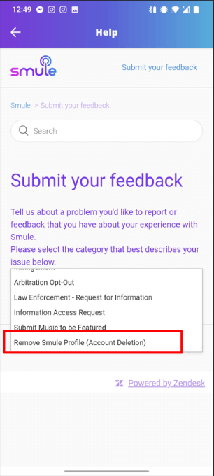 How To Completely Delete Smule Account 4 How to delete Smule account via the Mobile Application