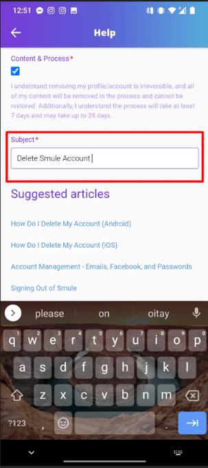 How To Completely Delete Smule Account 6 How to delete Smule account via the Mobile Application