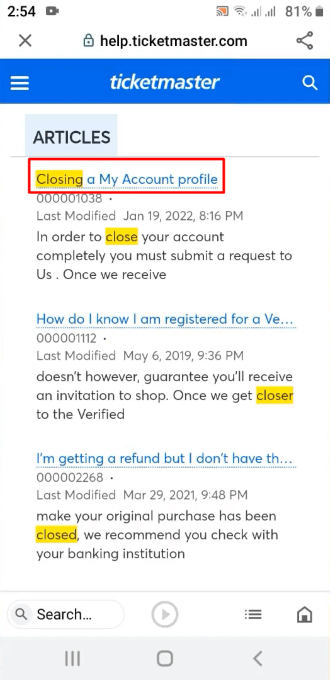 Efficient Way to Delete Ticketmaster Account 5 How to delete Ticketmaster account via the website