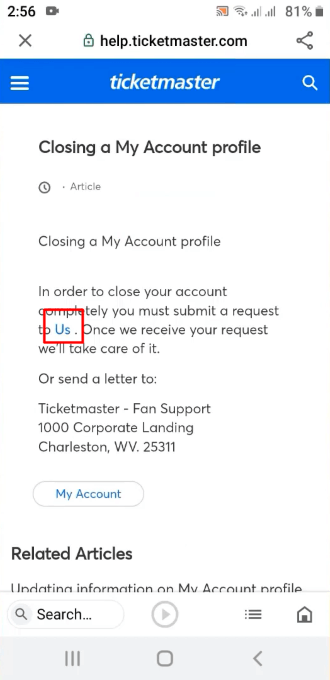 Efficient Way to Delete Ticketmaster Account 6 How to delete Ticketmaster account via the website