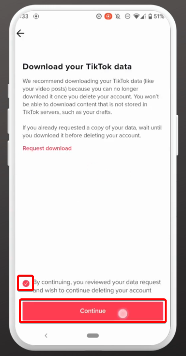 How to delete TikTok account through the App
