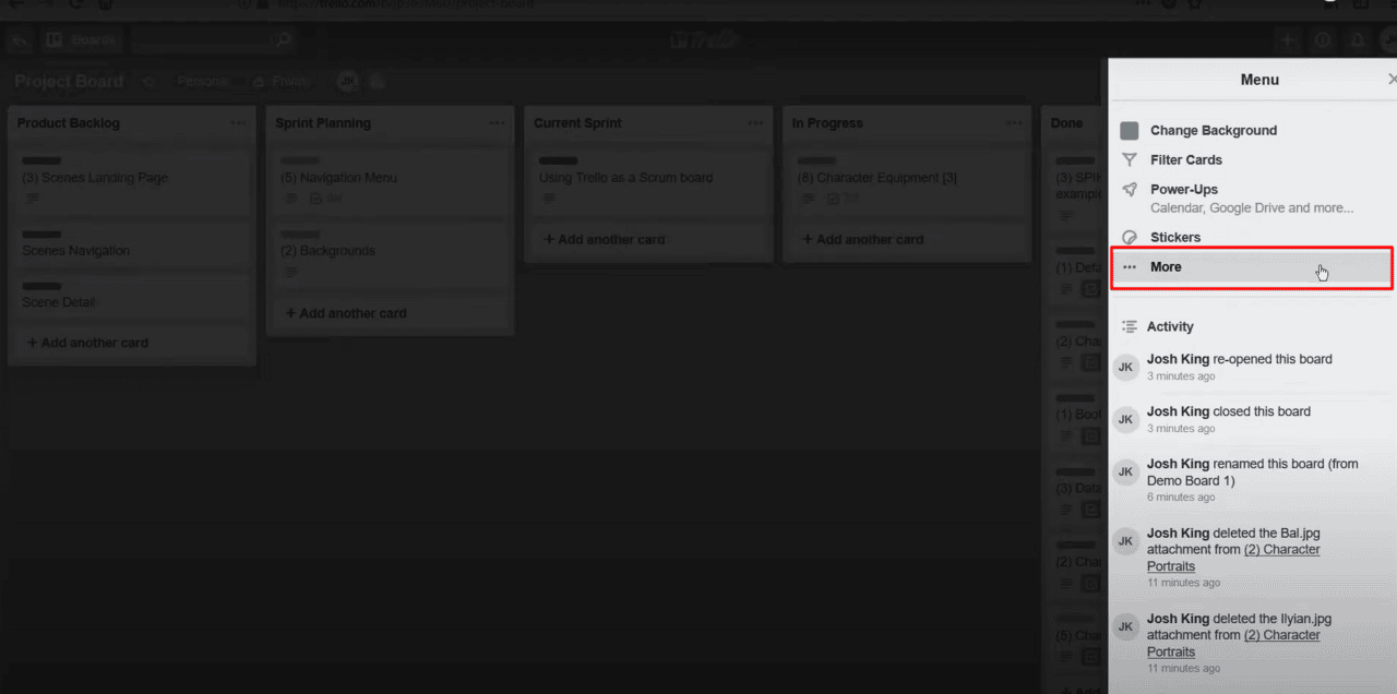 How to delete board in Trello via website 4