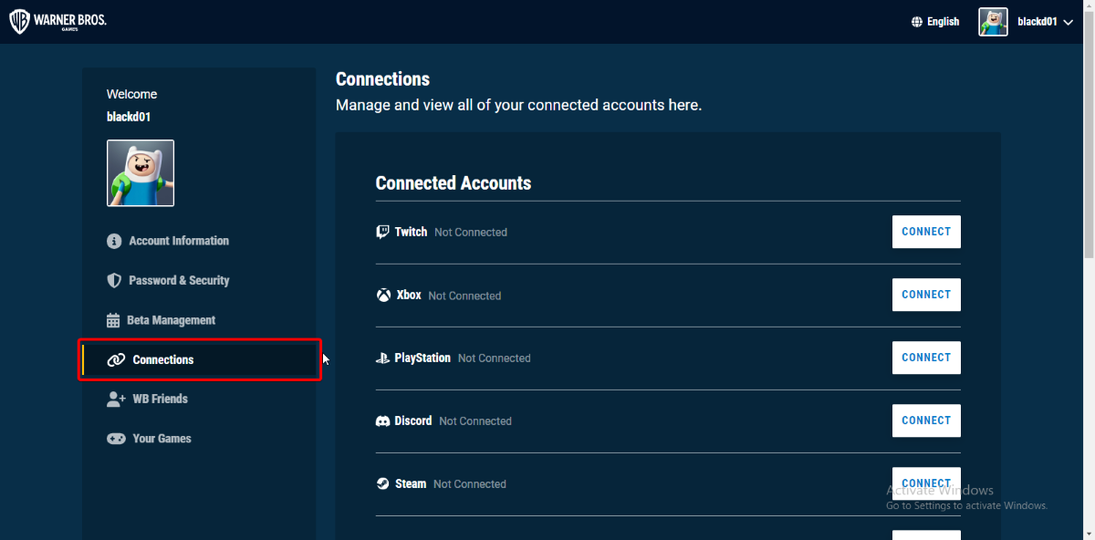 How to disconnect a linked account from Multiversus account