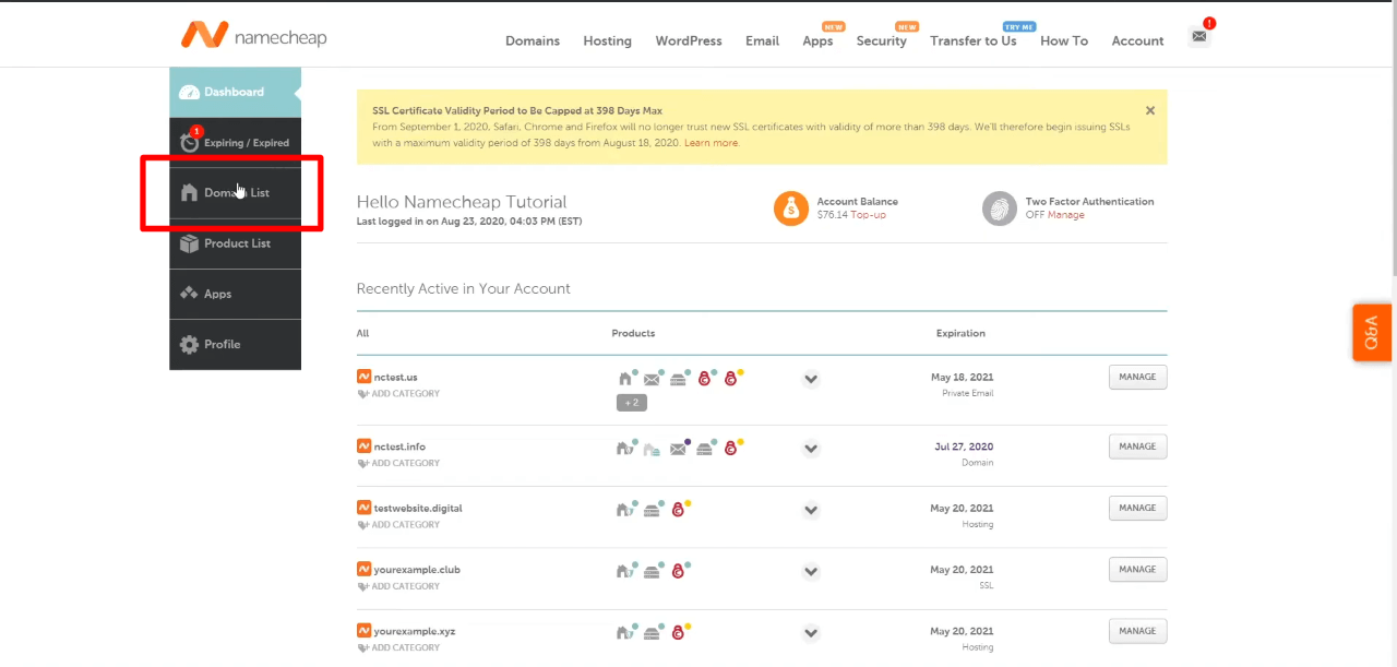 How to Delete NameCheap account Completely 13 How to off auto-renewal for domains