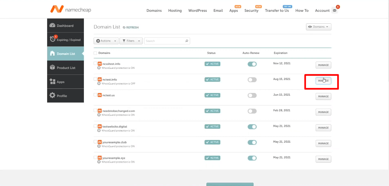 How to Delete NameCheap account Completely 14 How to off auto-renewal for domains