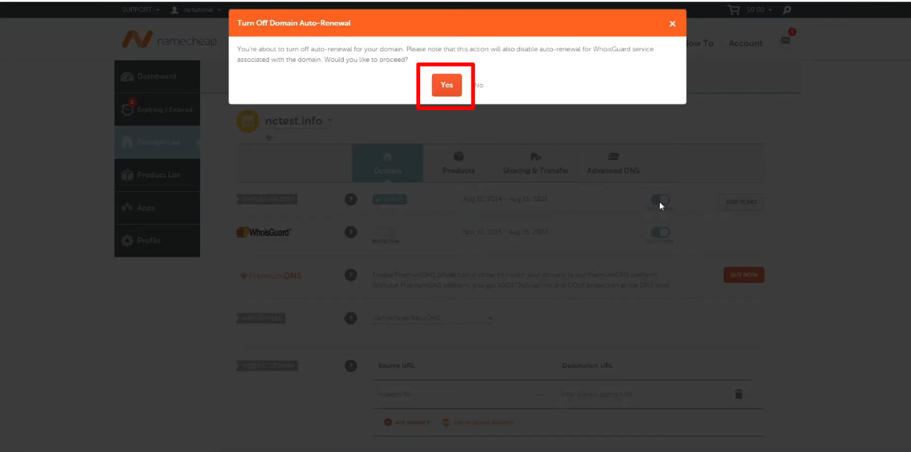 How to Delete NameCheap account Completely 16 How to off auto-renewal for domains
