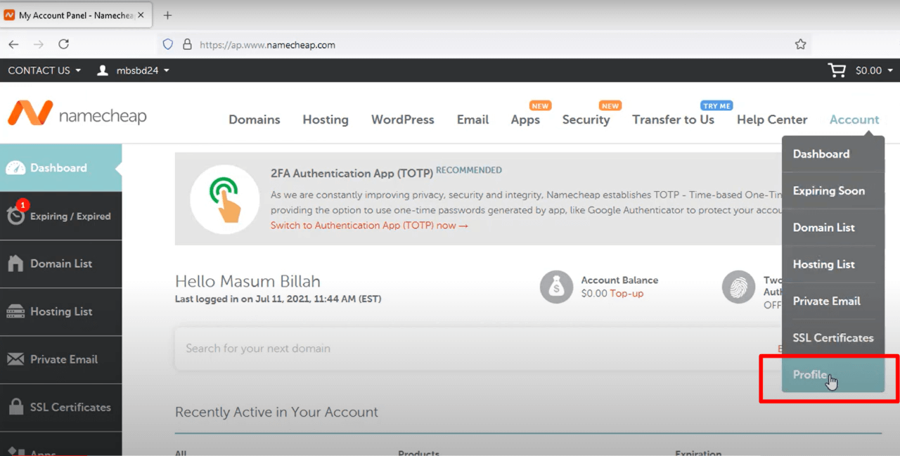 How to Delete NameCheap account Completely 18 How to remove saved cards