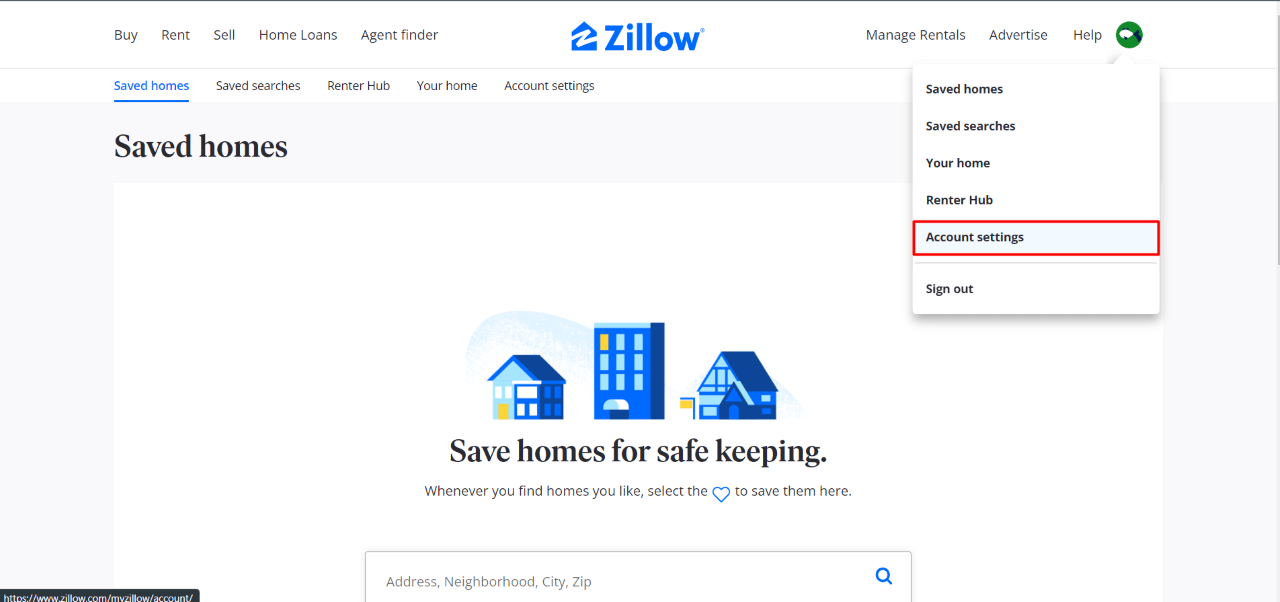 How to Deactivate or Delete Zillow Account 12 How to Stop Receiving Mails From Zillow on the Website