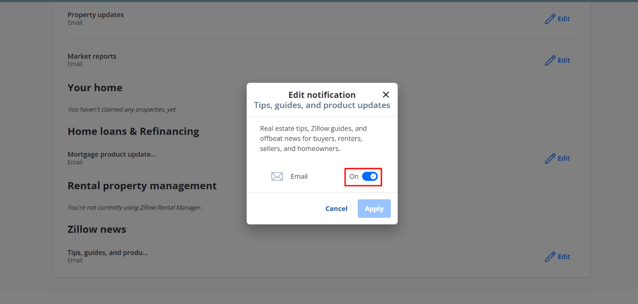 How to Deactivate or Delete Zillow Account 15 How to Stop Receiving Mails From Zillow on the Website