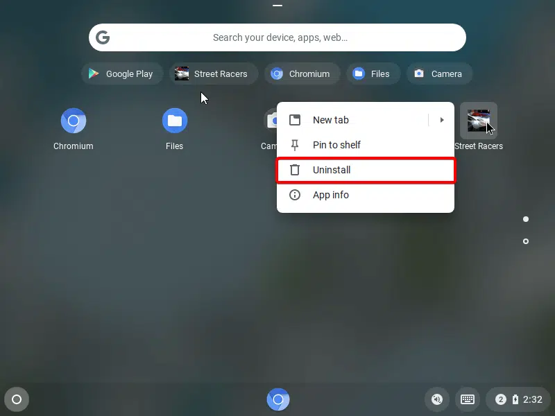 How to uninstall apps on Chromebook