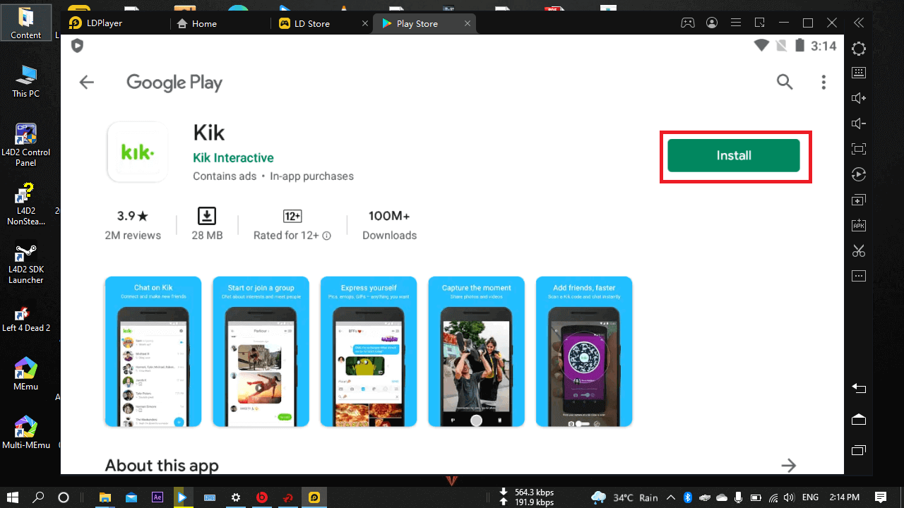 How to Download and Install Kik For PC Windows 11/10/7 PC and macOS 6 Kik app install from google play store on LDPlayer