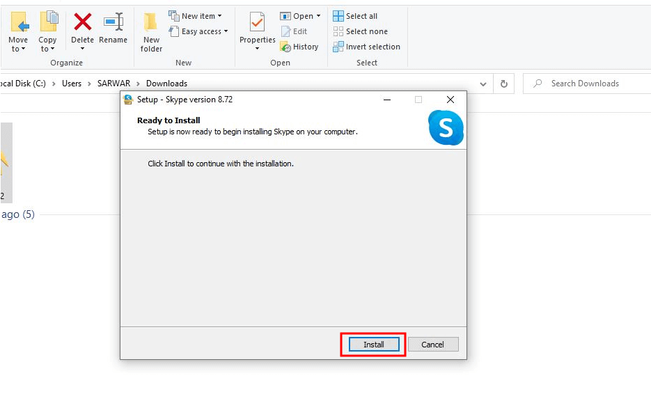 How to Download and Install Skype for PC Windows and macOS 2 Skype install process start