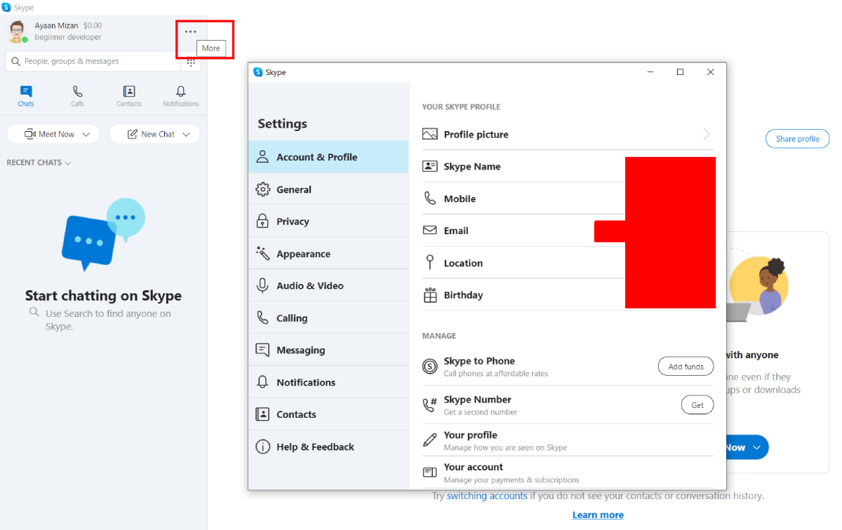 How to Download and Install Skype for PC Windows and macOS 6 Skype settings option