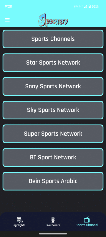 Sportzfy TV App Screenshots 3