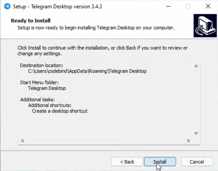 Telegram For PC – Telegram Desktop For Windows and macOS 2 Telegram Install option