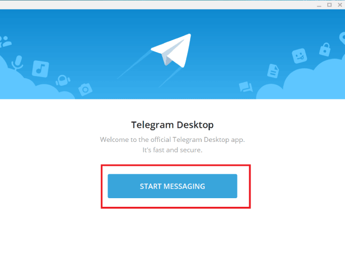 Telegram For PC – Telegram Desktop For Windows and macOS 3 Telegram Start Messaging button
