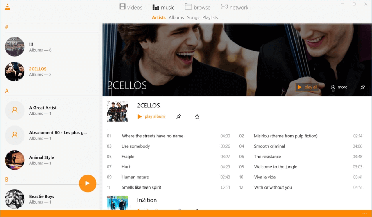 VLC player use on Microsoft desktop app