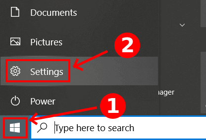 Windows Start and Windows settings